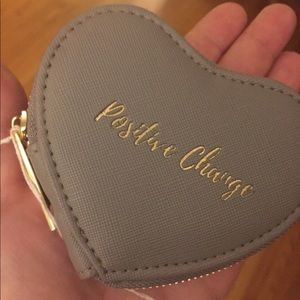 Heart shaped coin purse “Positive Change”